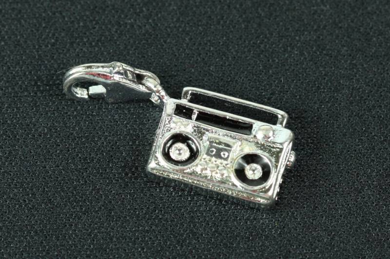 Ghettoblaster Rekorder Charm Anhänger Miniblings Kassettenrekorder Mixtape Musik von Miniblings