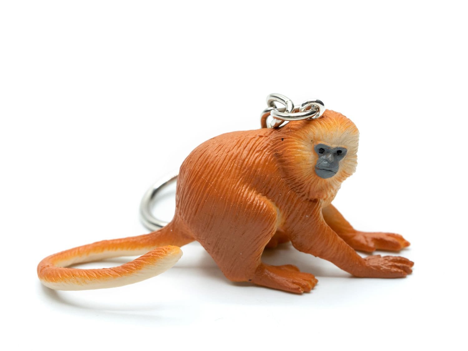 Goldenes Löwenäffchen Schlüsselanhänger Anhänger Schlüsselring Affe Primat Gold von Miniblings