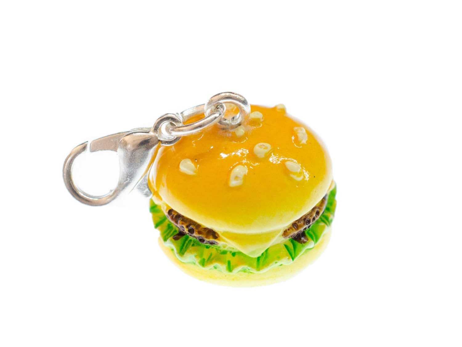 Hamburger Cheeseburger Charm Anhänger Bettelarmband Miniblings Burger 20mm von Miniblings