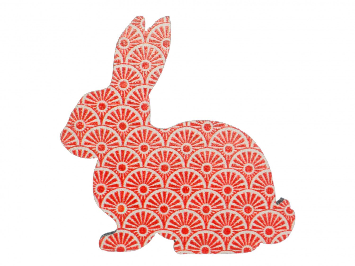 Hase Brosche Miniblings Anstecknadel Pin Kaninchen Ostern Osterhase Holz Rot von Miniblings