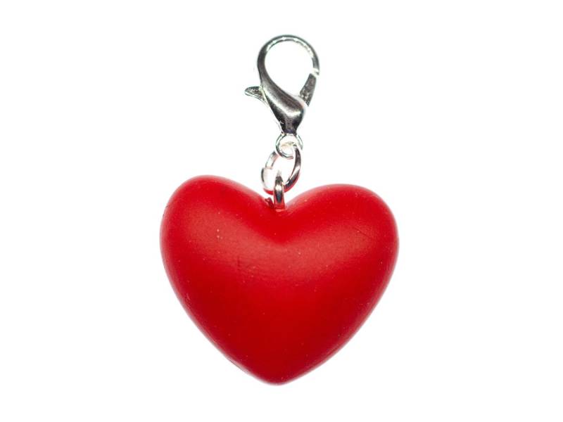 Herz Charm Bettelanhänger Miniblings Anhänger Handarbeit Liebe Rot Valentinstag von Miniblings