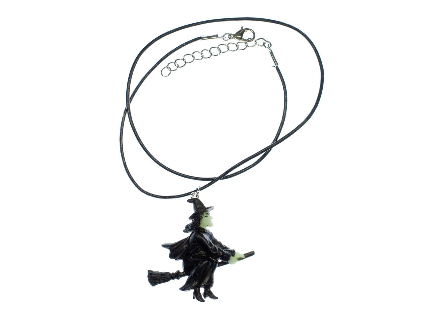 Hexen Kette Halskette Miniblings Hexe Besen Hexenbesen Halloween Kostüm Schwarz von Miniblings