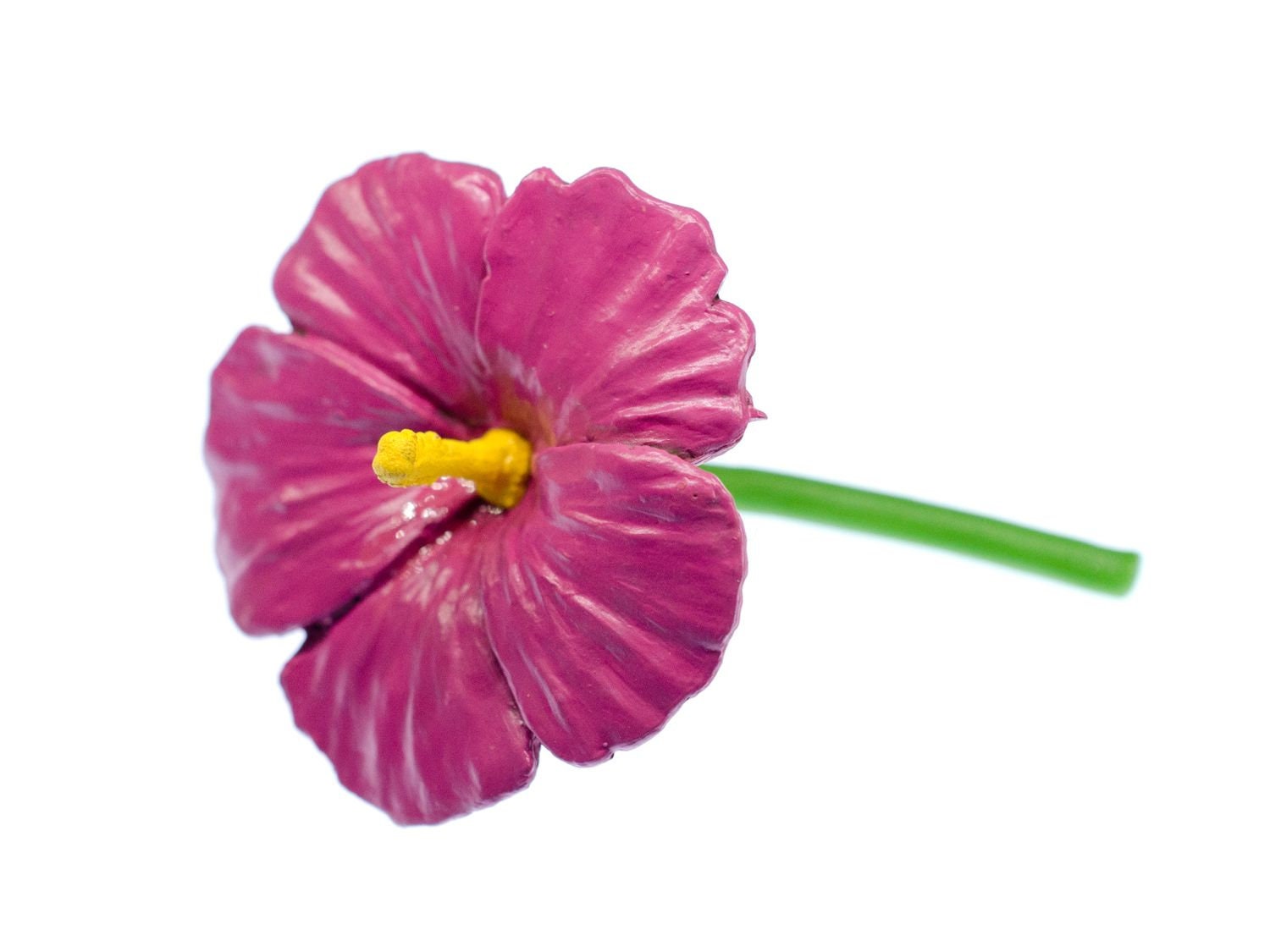 Hibiskus Brosche Miniblings Blume Blumen Anstecknadel Frühling Rosa Pink von Miniblings