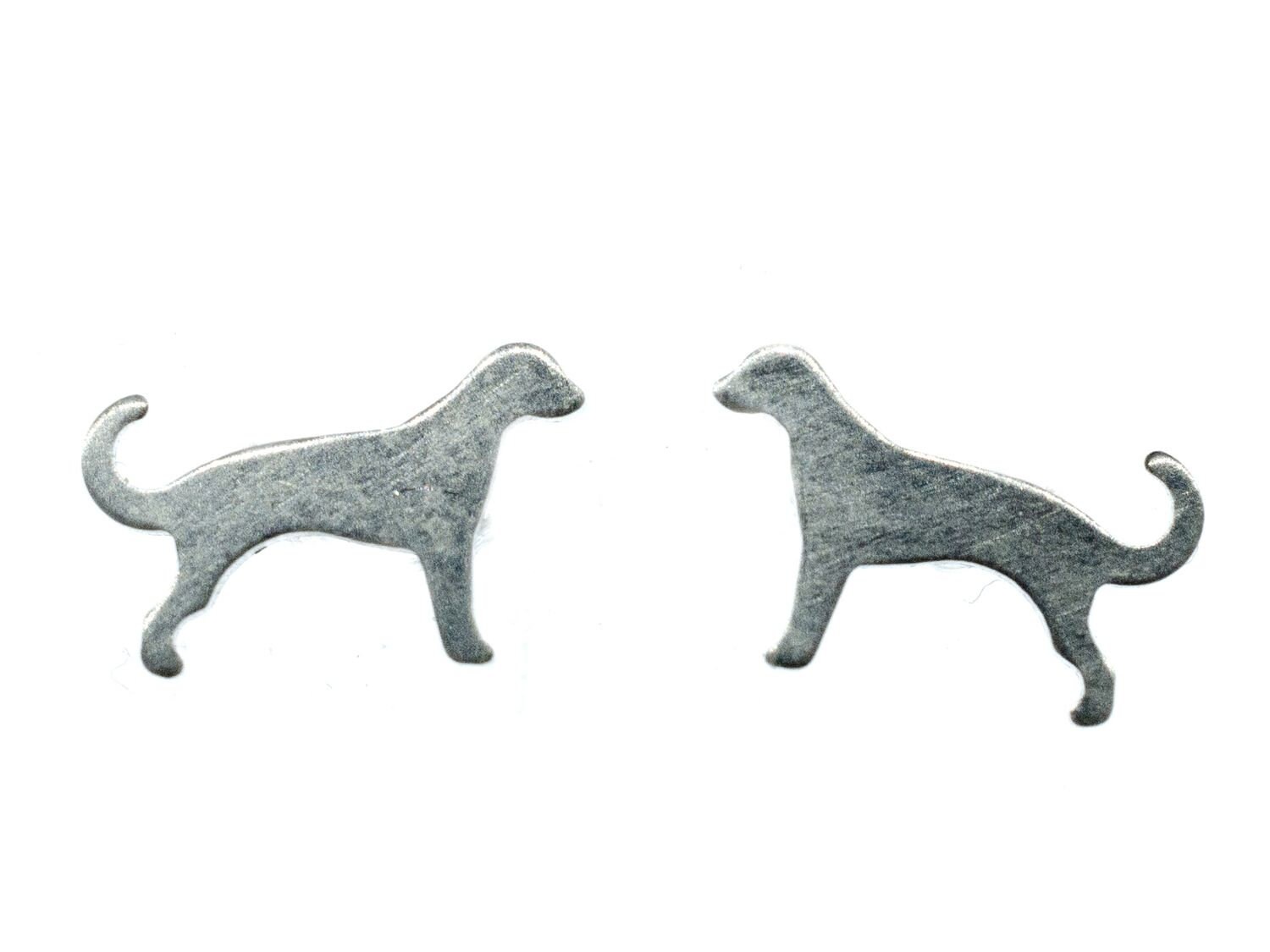 Hund 925 Echtsilber Ohrstecker Stecker Miniblings Hunde Terrier Dogge Silber von Miniblings