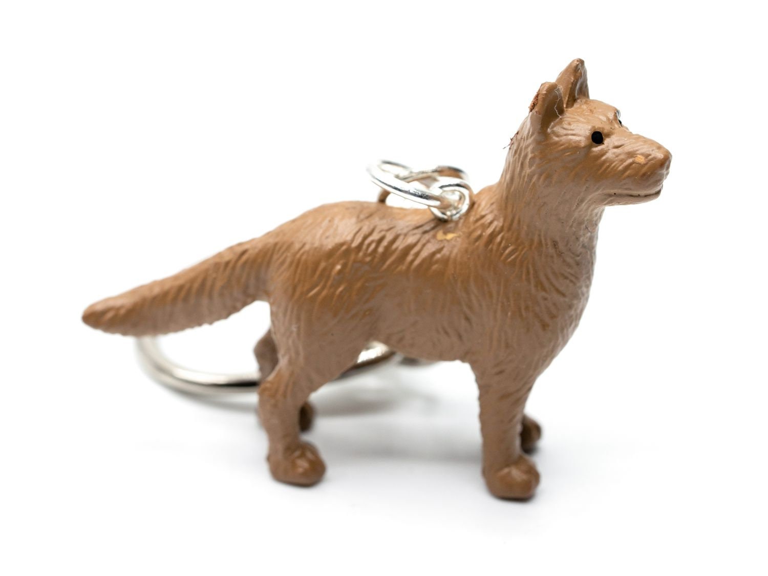 Hund Schlüsselanhänger Miniblings Anhänger Schlüsselring Haustier Hofhund Braun von Miniblings