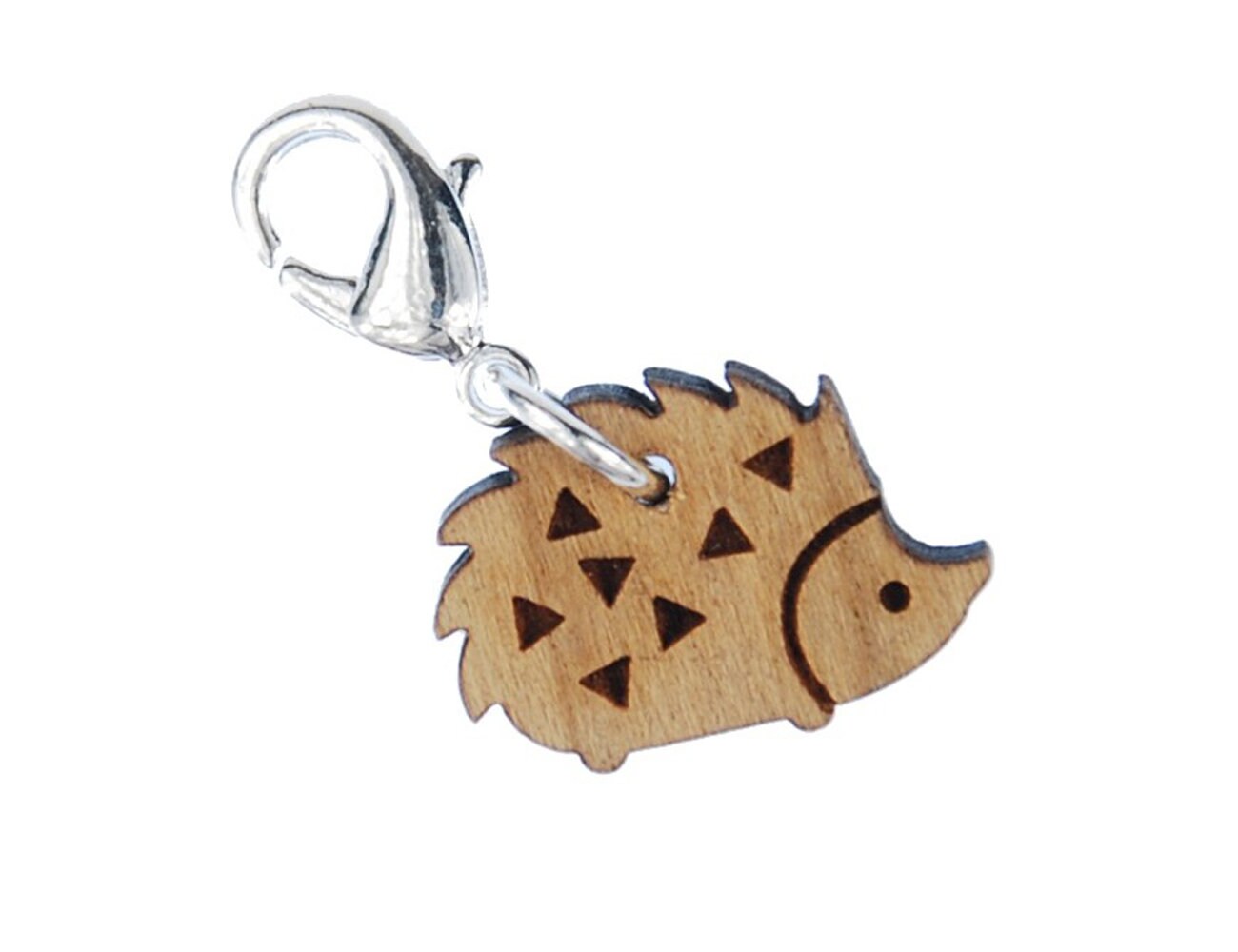 Igel Charm Zipper Pull Anhänger Miniblings Garten Wildtier Herbst Tier Holz von Miniblings