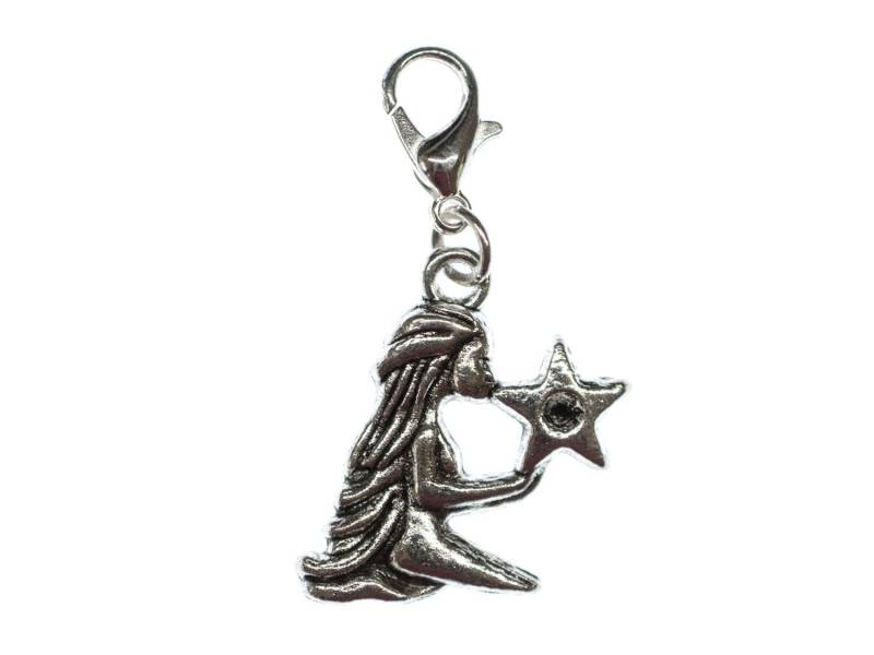 Jungfrau Charm Miniblings Anhänger Bettelanhänger Stern Sternzeichen Horoskop von Miniblings