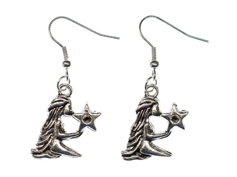 Jungfrau Ohrringe Miniblings Hänger Sternzeichen Sternbild Astrologiestern von Miniblings