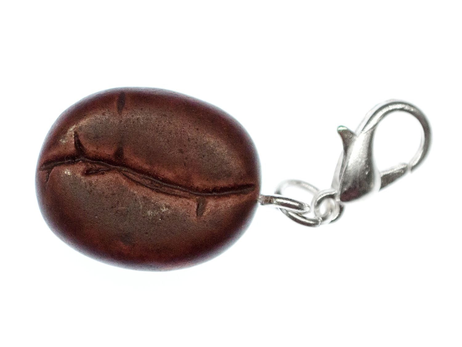Kaffeebohne Charm Miniblings Anhänger Bettelanhänger Kaffee Frühstück Koffein von Miniblings
