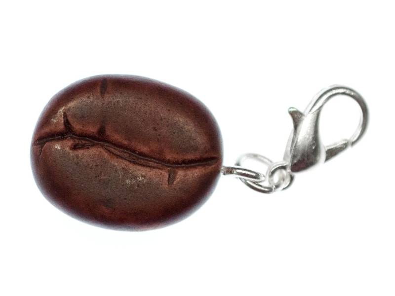 Kaffeebohne Charm Miniblings Anhänger Bettelanhänger Kaffee Frühstück Koffein von Miniblings