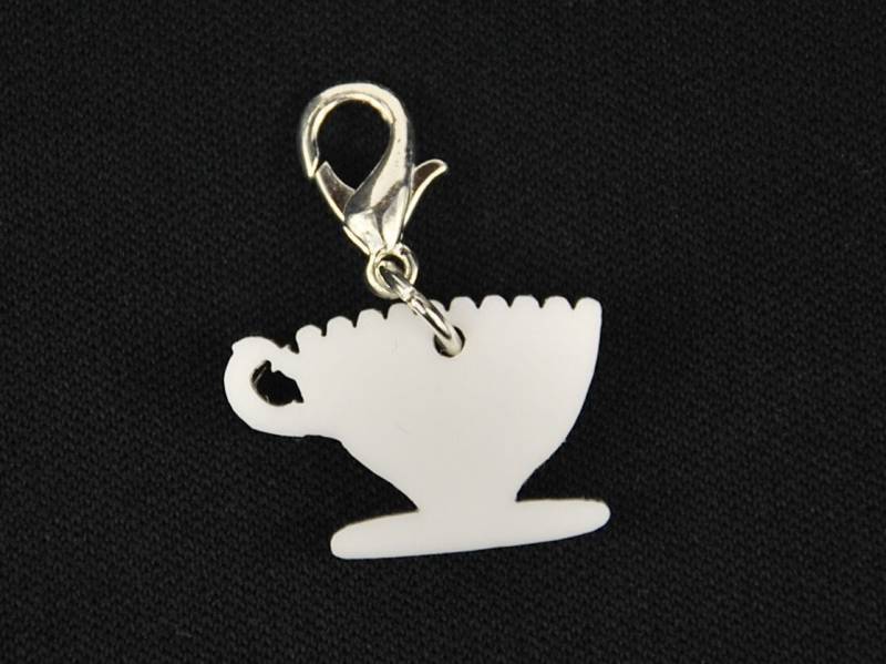 Kaffeetasse Charm Anhänger Bettelarmband Miniblings Kaffee Tasse Acrylglas Weiß Kaffeetasse Charm Anhänger Bettelarmband Miniblings Kaffee Tasse Acrylglas Weiß von Miniblings