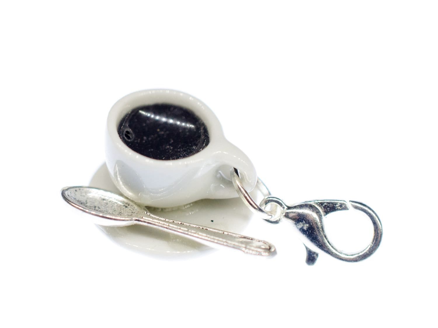 Kaffeetasse Tasse Charm Zipper Pull Anhänger Bettelanhänger Miniblings Löffel von Miniblings