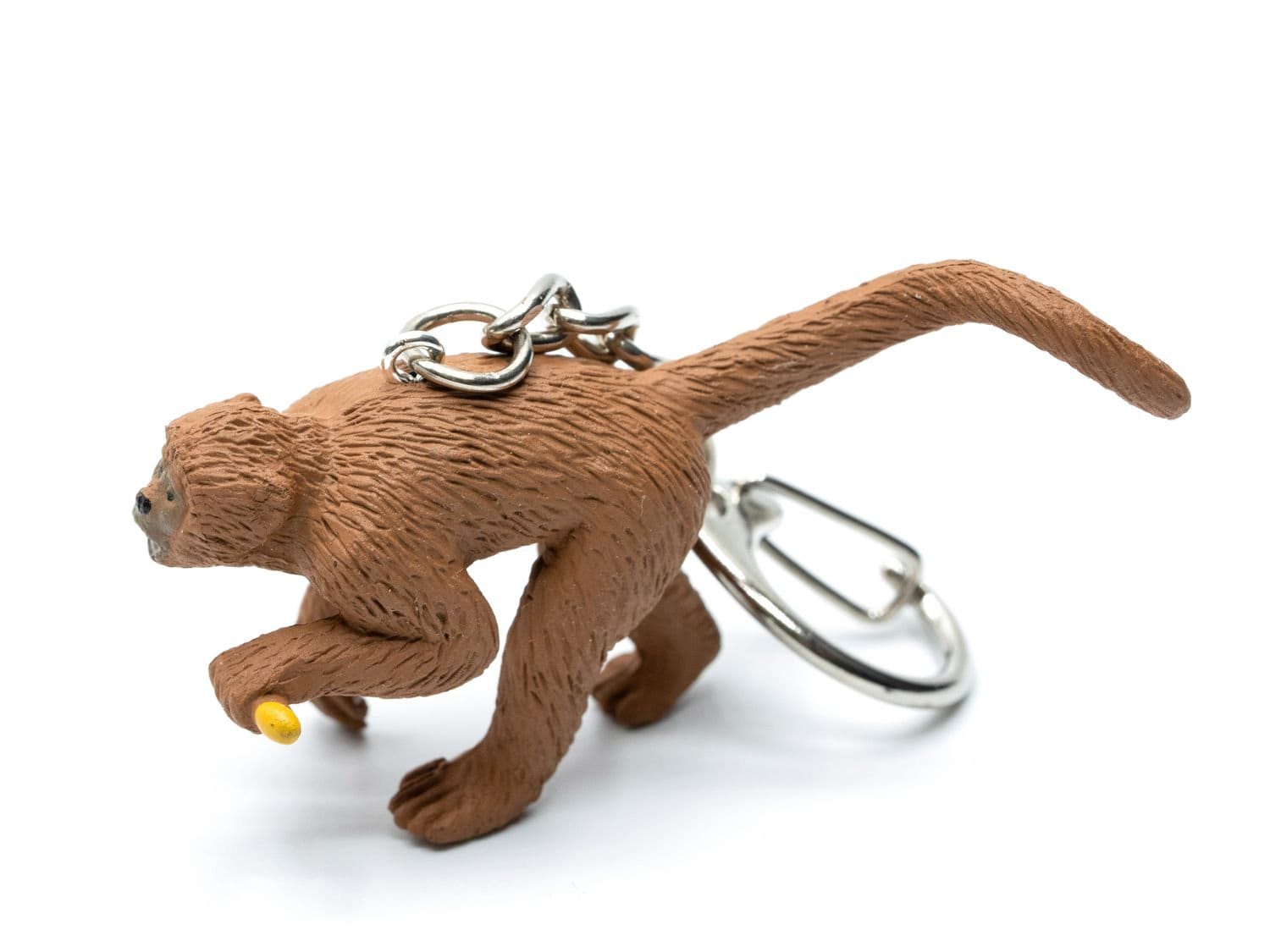 Kapuzineraffe Schlüsselanhänger Anhänger Schlüsselring Affe Primat Braun Banane von Miniblings