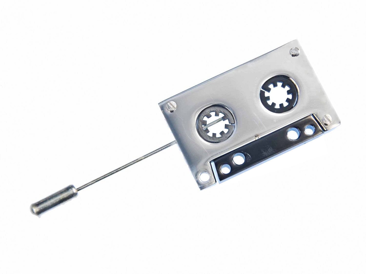 Kassette Krawattennadel Miniblings Anstecknadel Pin Anstecker Musik Silber Xlmc von Miniblings