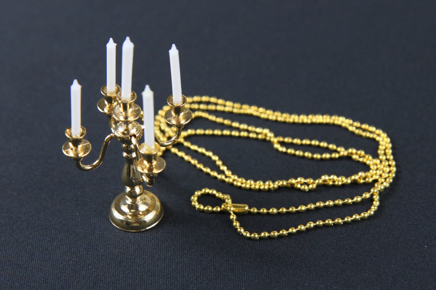 Kerzenständer Kerzenleuchter Kerzen Kette Halskette Miniblings 80cm Vergoldet 5 von Miniblings