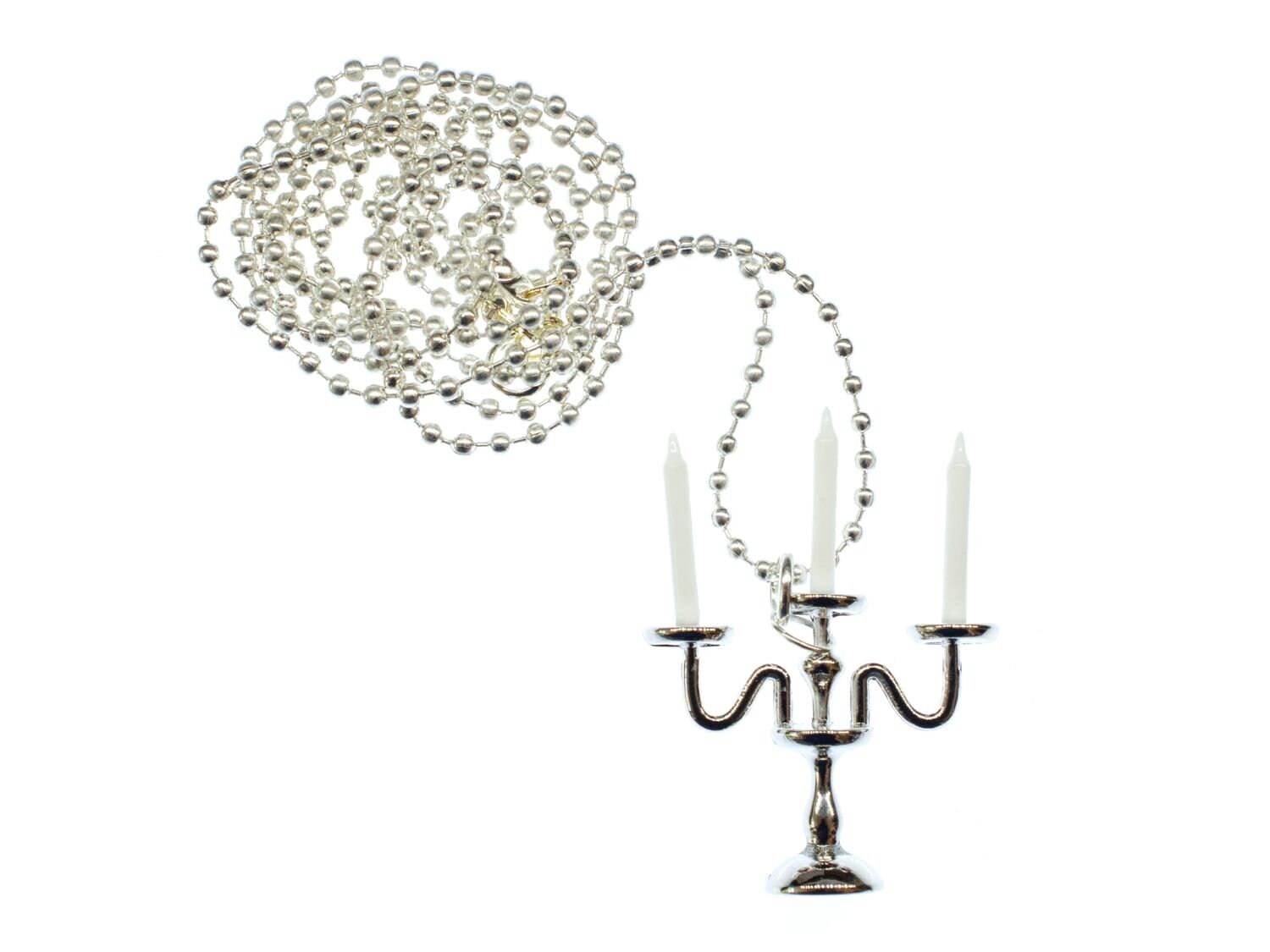 Kerzenständer Kerzenleuchter Kerzen Kette Halskette Miniblings 80cm Versilbert 3 von Miniblings
