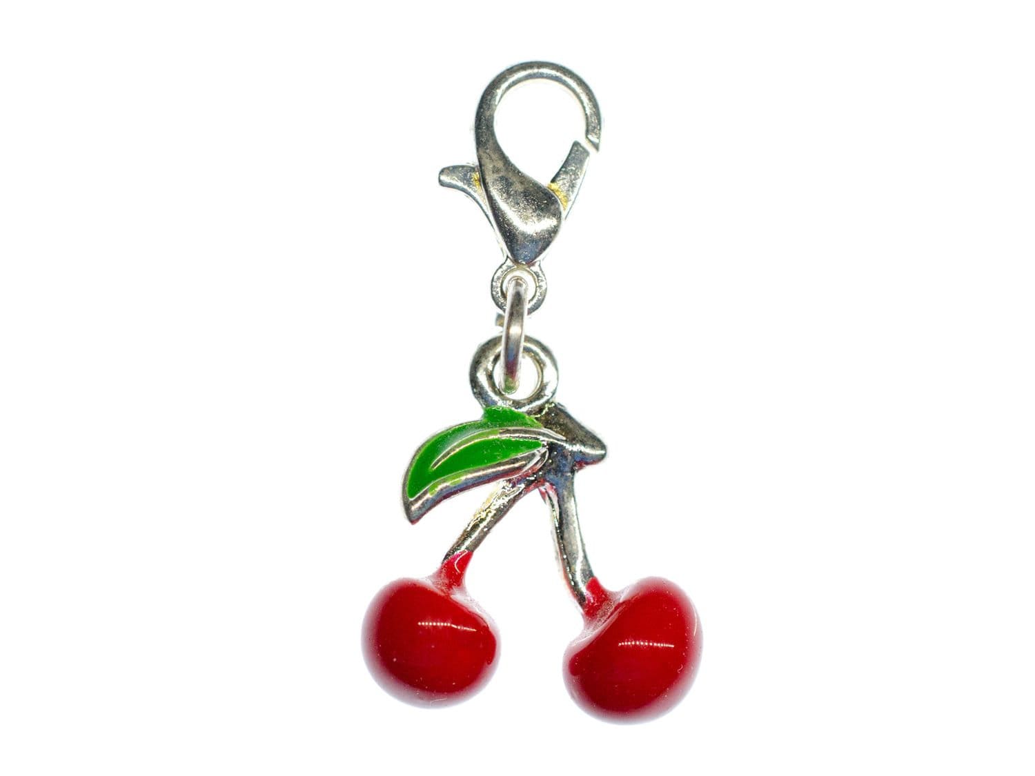 Kirschen Kirsche Obst Charm Zipper Pull Anhänger Miniblings Emailliert 3D von Miniblings