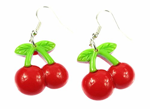 Kirschen Ohrringe Miniblings Kirschohrringe Kirsche Cherry Obst Rockabilly 25mm von Miniblings