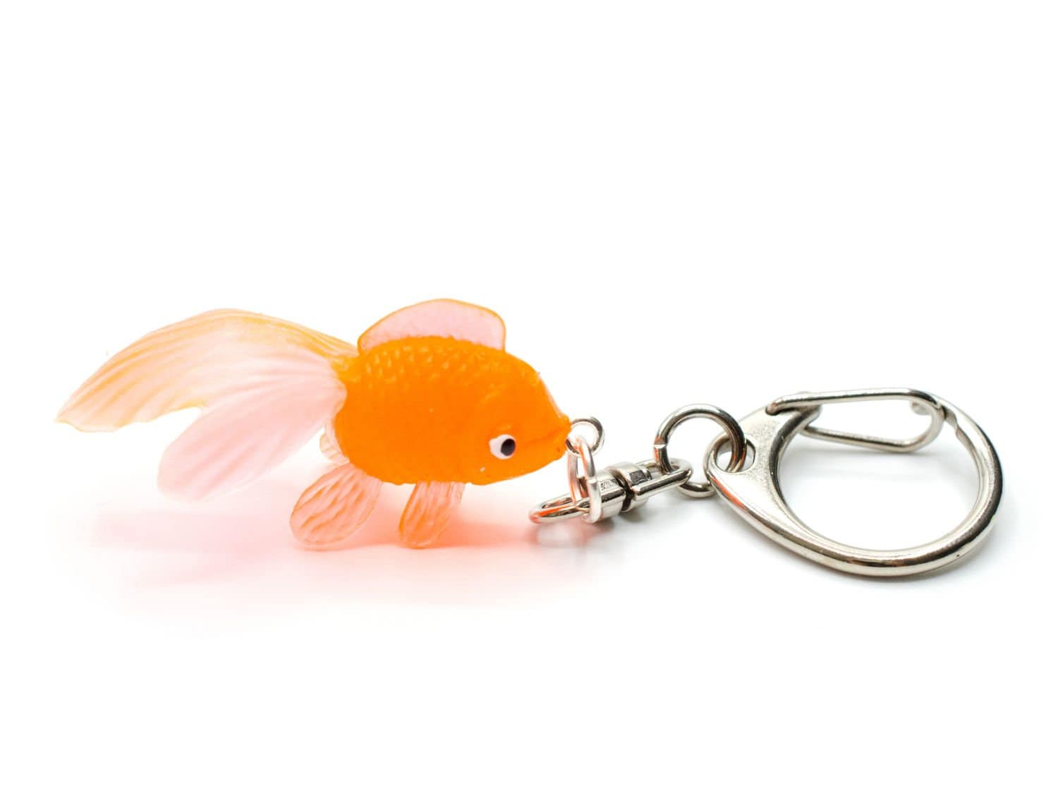 Koi Goldfisch Schlüsselanhänger Miniblings Anhänger Schlüsselring Neon Orange von Miniblings