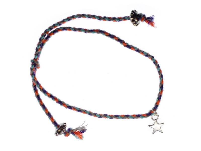 Kordel Armband Miniblings Band Stern Armschmuck Kordelarmband Bunt Dünn Lila Kordel Armband Miniblings Band Stern Armschmuck Kordelarmband Bunt Dünn Lila von Miniblings
