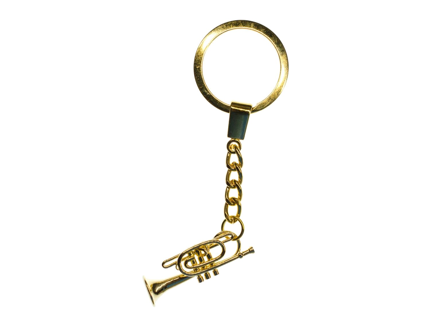 Kornett Schlüsselanhänger Miniblings + Box Golden Trompete Flügelhorn Trompeter von Miniblings