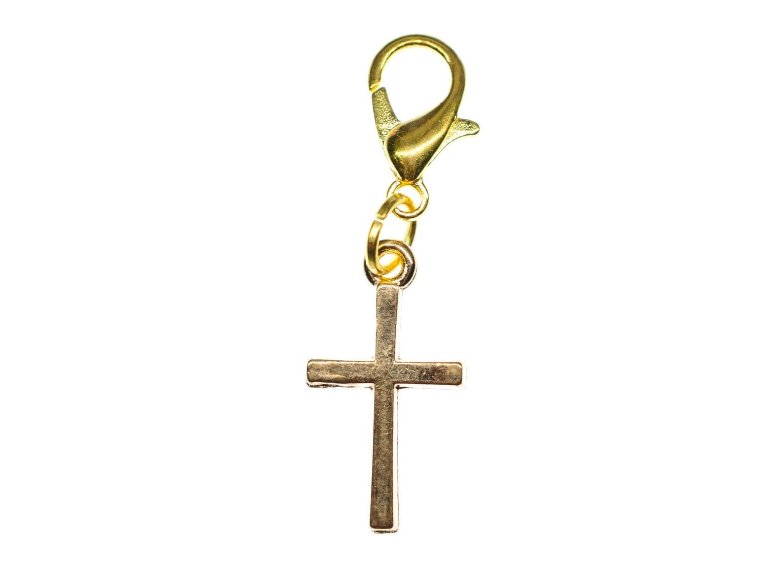 Kreuz Charm Zipper Pull Anhänger Kruzifix Gothic Punk Jesus Bettelanhänger Gold von Miniblings