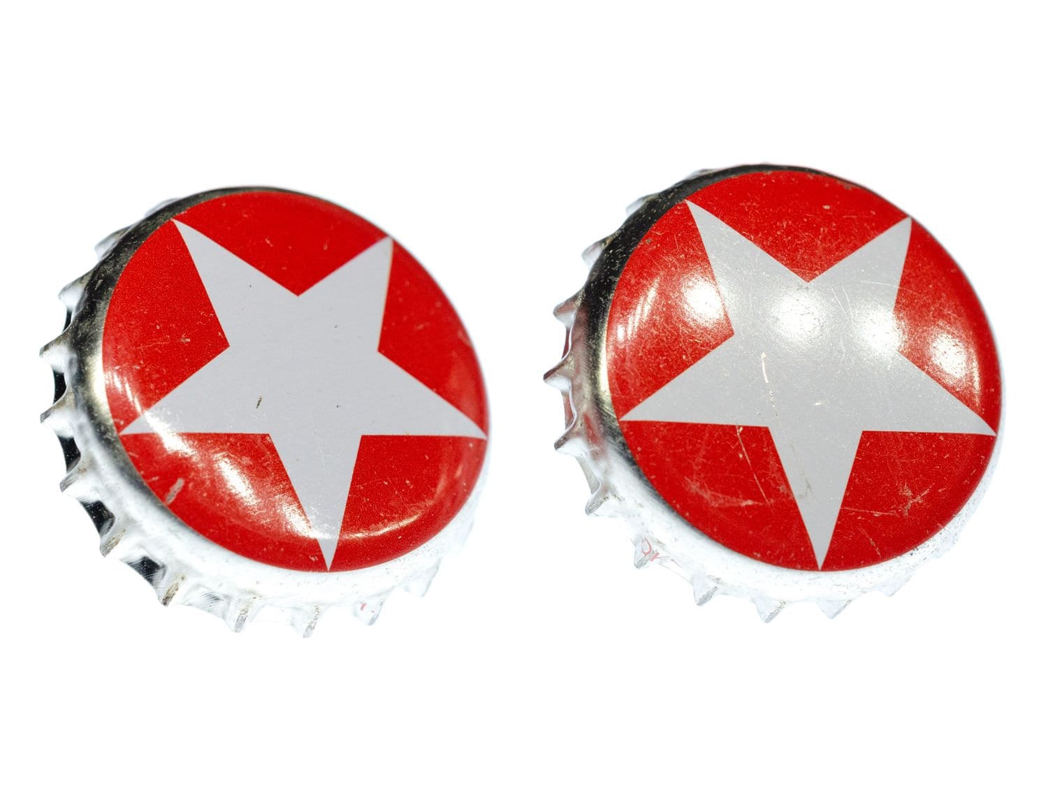 Kronkorken Sterni Manschettenknöpfe Miniblings Knöpfe + Box Bier Roter Stern von Miniblings