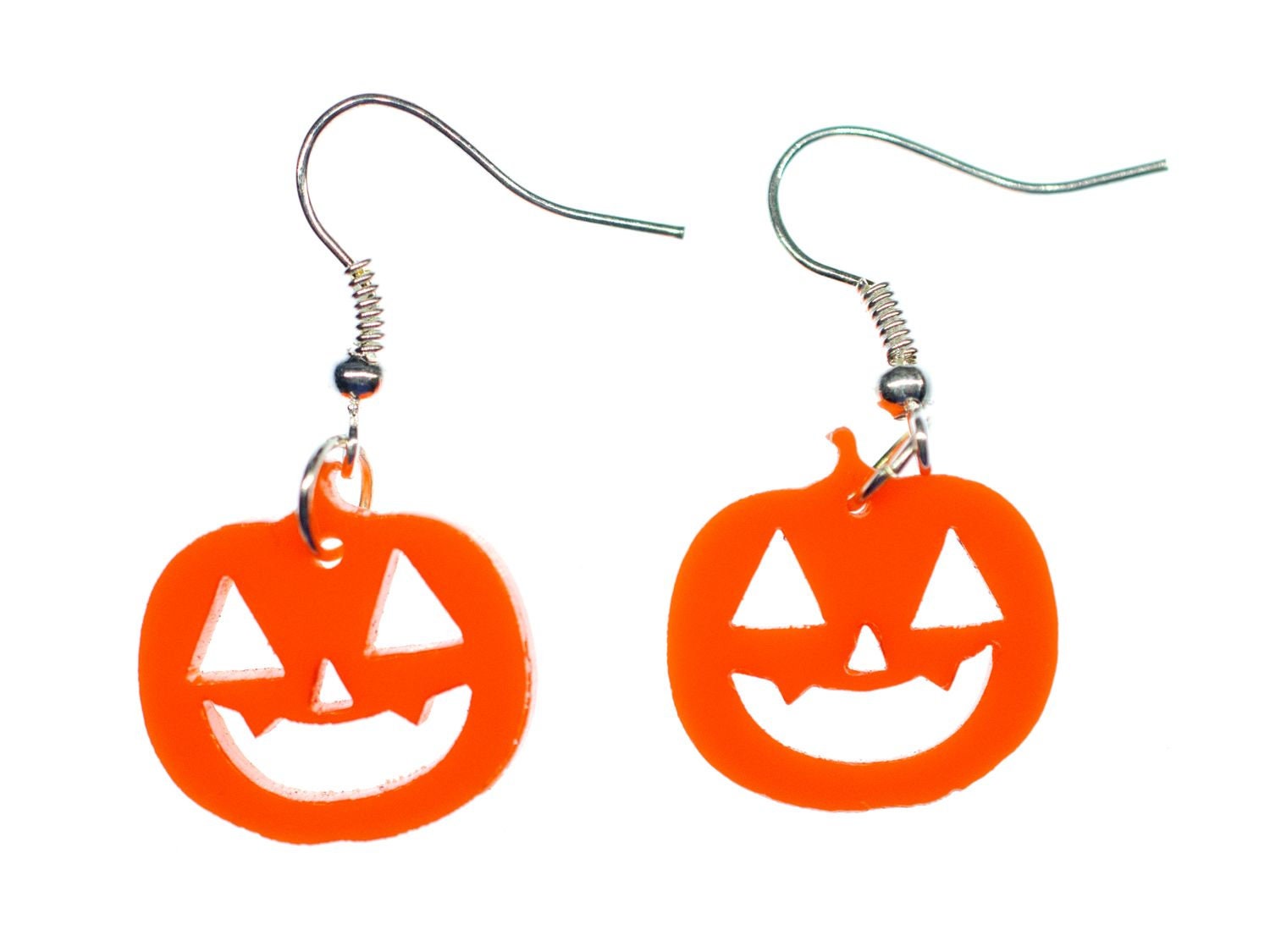 Kürbis Ohrringe Miniblings Hänger Halloween Pumpkin Acrylglas Orange Klein von Miniblings