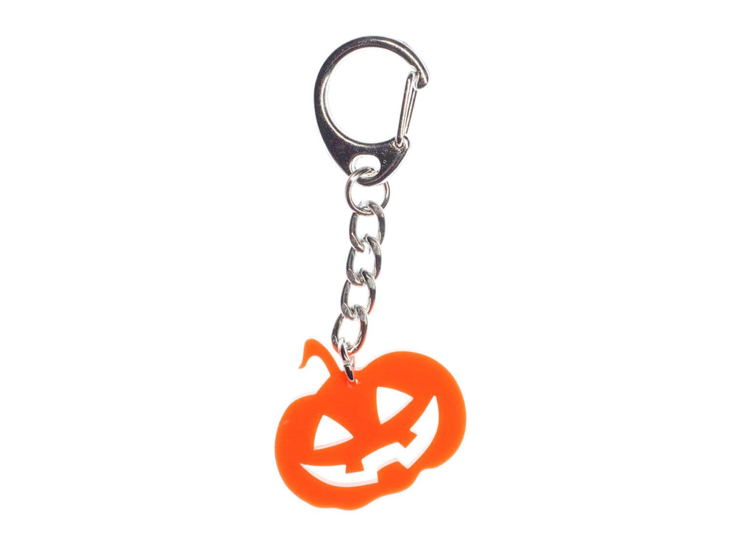 Kürbis Schlüsselanhänger Miniblings Schlüsselring Halloween Acryl Orange von Miniblings