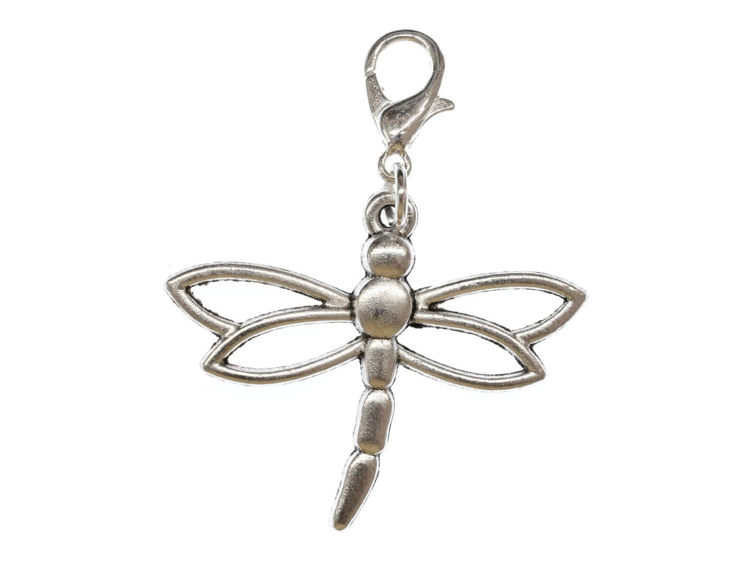 Libelle Charm Anhänger Zipper Armband Miniblings Insekt Odonata Silbern Metall von Miniblings