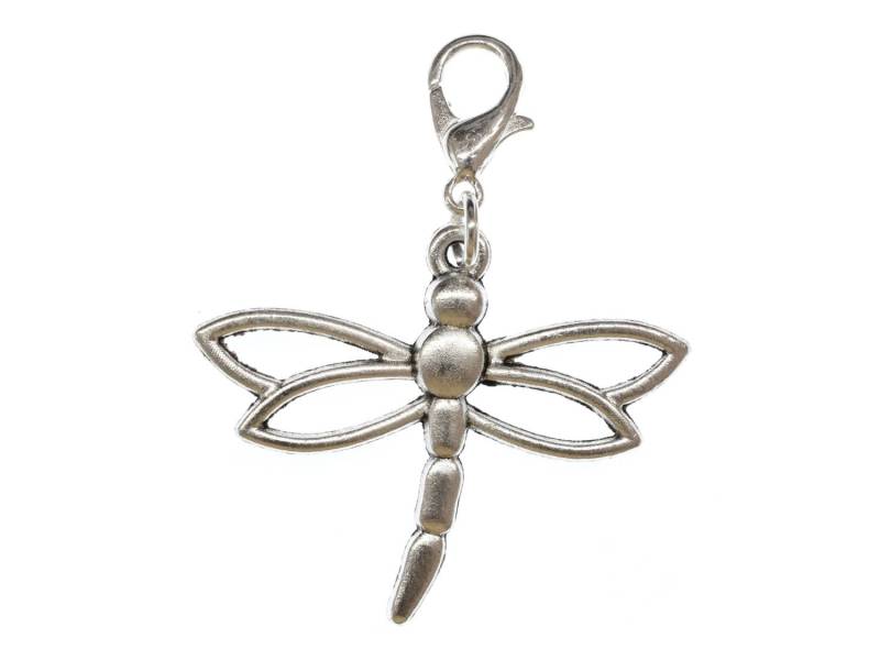Libelle Charm Anhänger Zipper Armband Miniblings Insekt Odonata Silbern Metall von Miniblings