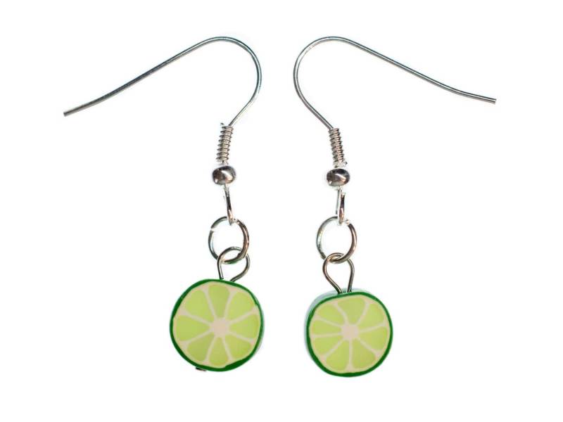 Limette Ohrringe Miniblings Hänger Frucht Limetten Phosphoreszierend Cocktail von Miniblings