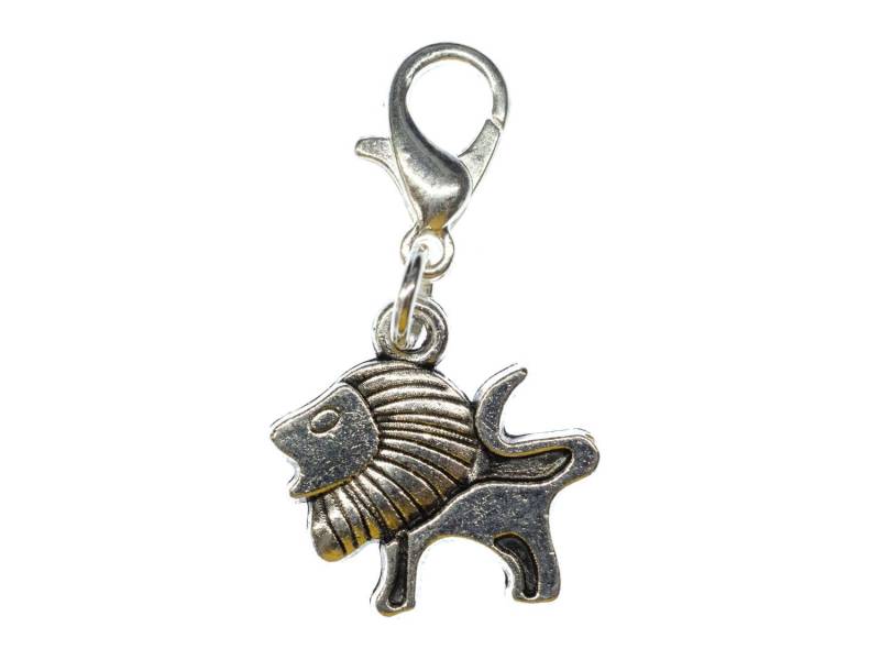 Löwe Charm Anhänger Zipper Armband Miniblings Leo Katze Raubtier Löwen Silbern von Miniblings