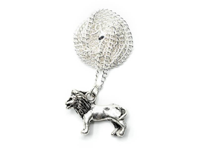 Löwe Kette Miniblings 45cm Anhänger Halskette Sternzeichen Tierkreiszeichen Slbr von Miniblings