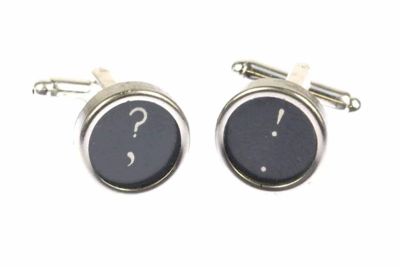 Manschettenknöpfe Vintage Schreibmaschinentaste Miniblings Fragezeichen Swz von Miniblings