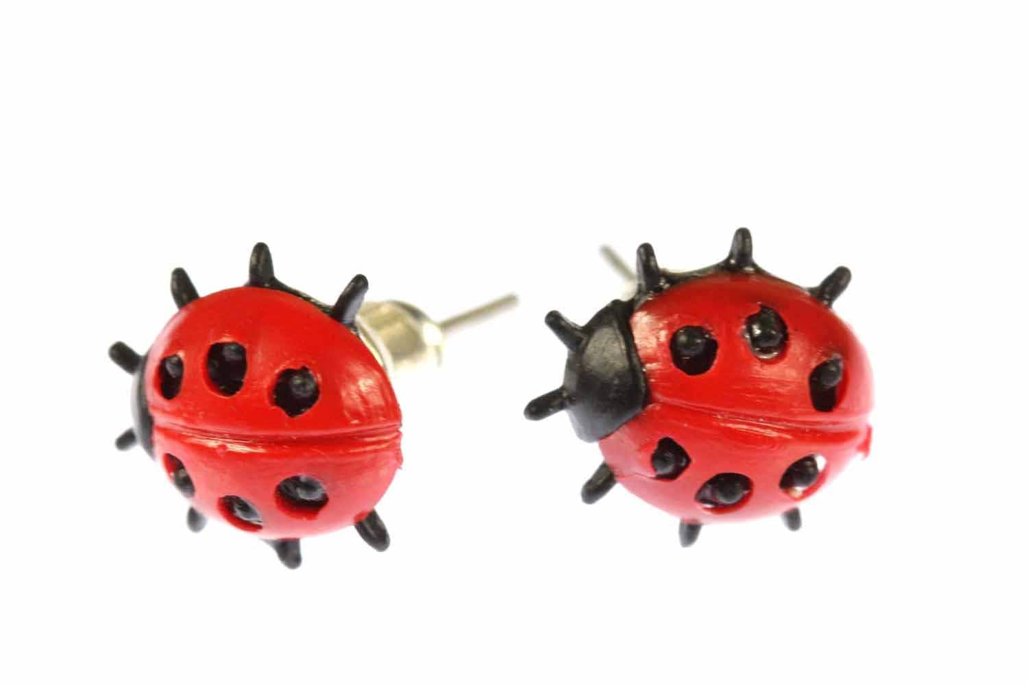 Marienkäfer Ohrstecker Miniblings Stecker Ohrringe Käfer Ostern Kinder Mädchen von Miniblings