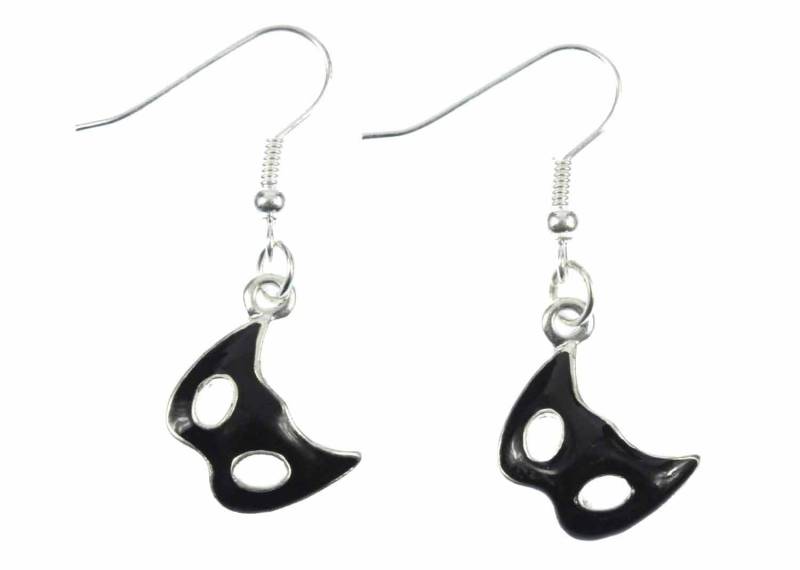 Maske Ohrringe Miniblings Hänger Masken Maskenball Theater Oper Kostüm Schwz von Miniblings