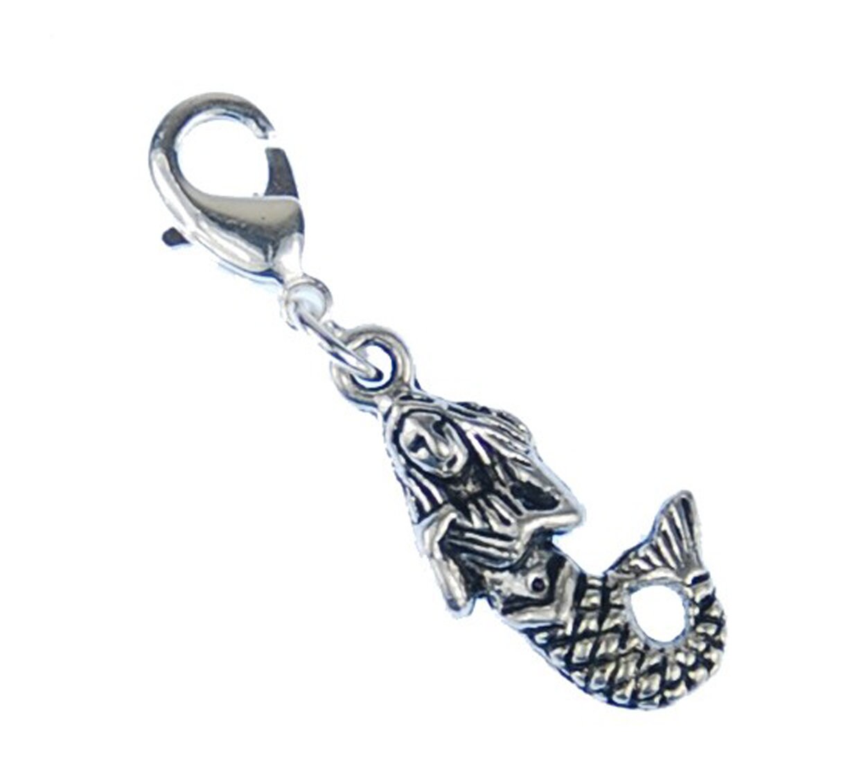 Meerjungfrau Charm Zipper Pull Anhänger Bettelanhänger Miniblings Nixe Silber von Miniblings