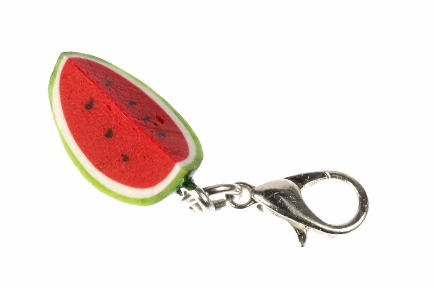 Melone Wassermelone Obst Charm Anhänger Bettelanhänger Miniblings Achtel von Miniblings