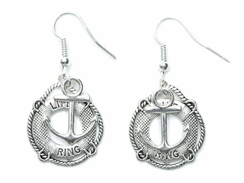 Miniblings 2er Anker Rettungsring Ohrringe Boot Meer Schiff Kapitän maritim silb - Handmade Modeschmuck I Ohrhänger Ohrschmuck versilbert Miniblings 2er Anker Rettungsring Ohrringe Boot Meer Schiff Kapitän maritim silb - Handmade Modeschmuck I Ohrhänger Ohrschmuck versilbert von Miniblings