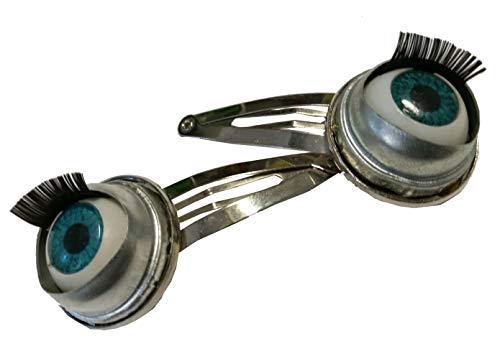 Miniblings 2er Set Auge Haarspange Haarklammer Schlafaugen Halloween Puppenauge - Handmade Modeschmuck I Haarschmuck Haarclips Haarklammern von Miniblings
