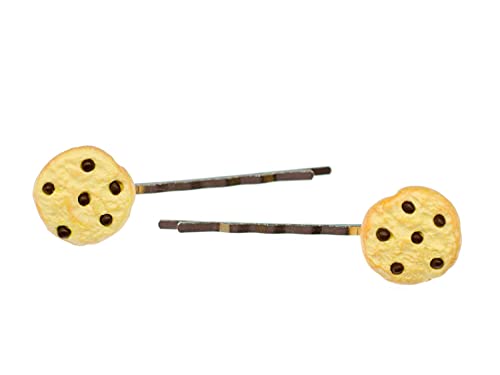 Miniblings 2er Set Keks Kekse Cookie Chocolate Chips Haarklammer Haarspange Spange - Handmade Modeschmuck I Haarschmuck Haarclips Haarklammern von Miniblings