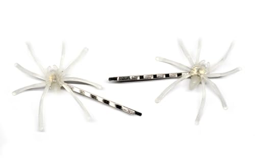 Miniblings 2er Set Spinne Haarklammer Haarspange Spinnen Halloween Leuchtend - Handmade Modeschmuck I Haarschmuck Haarclips Haarklammern von Miniblings