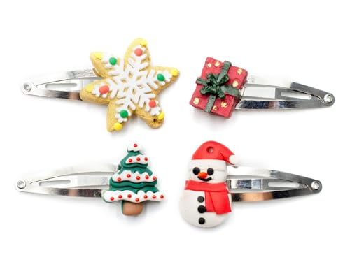 Miniblings 4er Set Weihnachten Haarspangen Zimtstern Päckchen Geschenk Schneemann Tannenbaum Weihnachtsbaum Winter Haarspange - Handmade Modeschmuck I Haarschmuck Haarclips Haarklammern Miniblings 4er Set Weihnachten Haarspangen Zimtstern Päckchen Geschenk Schneemann Tannenbaum Weihnachtsbaum Winter Haarspange - Handmade Modeschmuck I Haarschmuck Haarclips Haarklammern von Miniblings