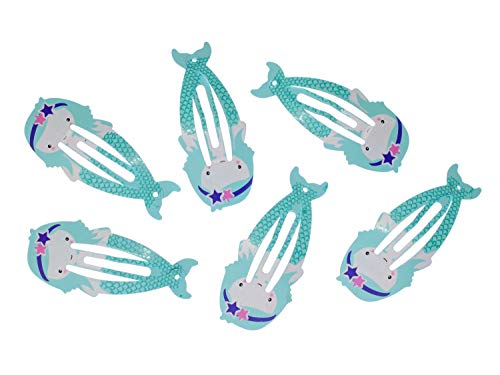Miniblings 6er Set Nixe Haarspange Meerjungfrau Kinderhaarspangen türkis blau - Haarschmuck Haarclips - Handmade Modeschmuck I Haarschmuck Haarclips Haarklammern von Miniblings