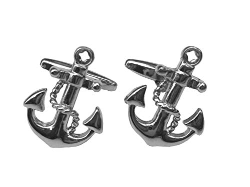 Miniblings Anker Manschettenknöpfe Miniblings Knöpfe + Box Kapitän Schiff Boot Segelschiff - Herrenschmuck Manschettenknopf Cufflinks Hemdknöpfe I Holzbox inklusive von Miniblings