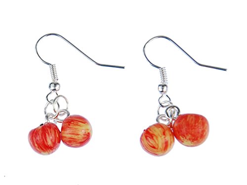 Miniblings Apfel Ohrringe Hänger Obst Äpfel 2er 3D Essen Kawaii Gala Pink Lady - Handmade Modeschmuck I Ohrhänger Ohrschmuck versilbert Miniblings Apfel Ohrringe Hänger Obst Äpfel 2er 3D Essen Kawaii Gala Pink Lady - Handmade Modeschmuck I Ohrhänger Ohrschmuck versilbert von Miniblings