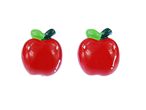 Miniblings Apfel Ohrstecker Stecker Ohrringe Frucht Früchte Apple Obst Glanz - Handmade Modeschmuck I Ohrringe Stecker Ohrschmuck von Miniblings