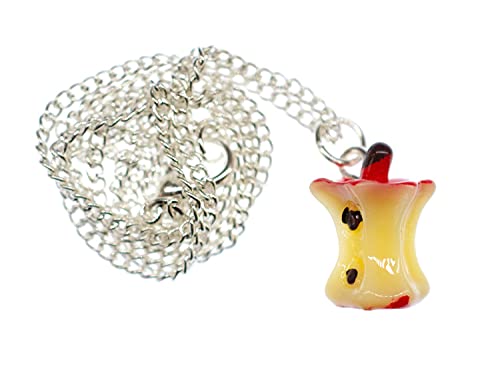 Miniblings Apfelgriebs Apfelgrips Apfel Kette Halskette Apfelgriepsch Butzen 45cm - Handmade Modeschmuck - Gliederkette versilbert von Miniblings