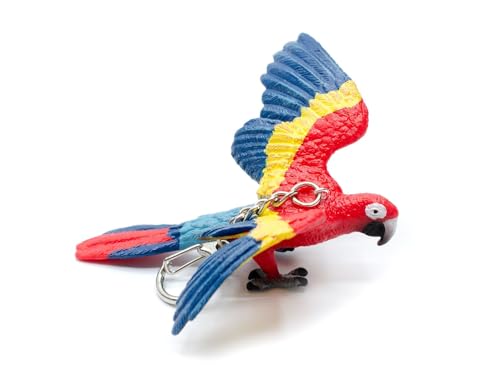 Miniblings Ara Papagei Schlüsselanhänger Vogel rot - Handmade Modeschmuck I I Anhänger Schlüsselring Schlüsselband Keyring von Miniblings